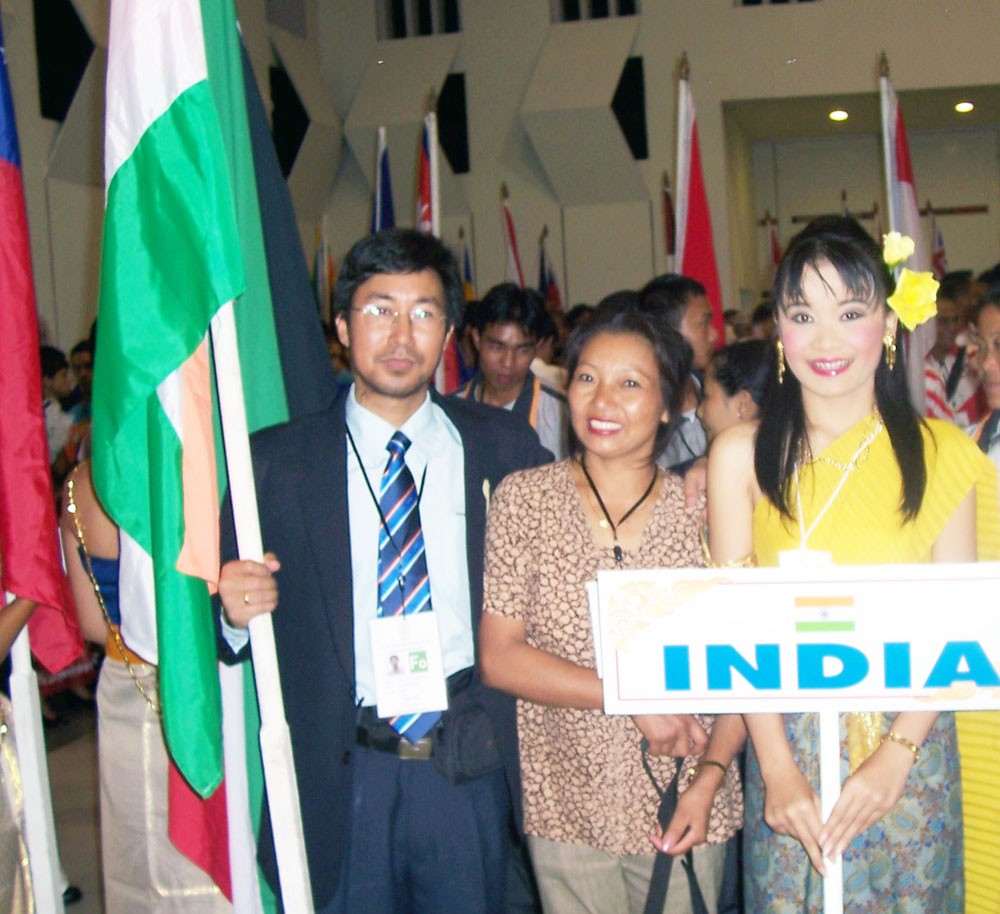 Aneile and Oken Jeet Sandham during the World Muaythai Championship 2006 at Bangkok.